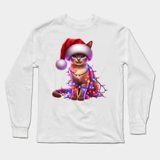 Christmas Singapura Cat Long Sleeve T-Shirt